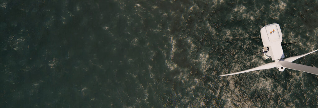 birdseye shot of ocean